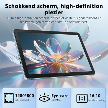 Raemond Android 15 Tablet 10 Inch, 24GB RAM + 128GB ROM （1TB TF）, T615 Octa-core CPU, 1280x800 IPS HD Display, WiFi 6, BT 5.4, 5MP+ 8MP Camera,Gemini Ai, 2 in 1 Tablets met Keyboard Case Mouse Stylus