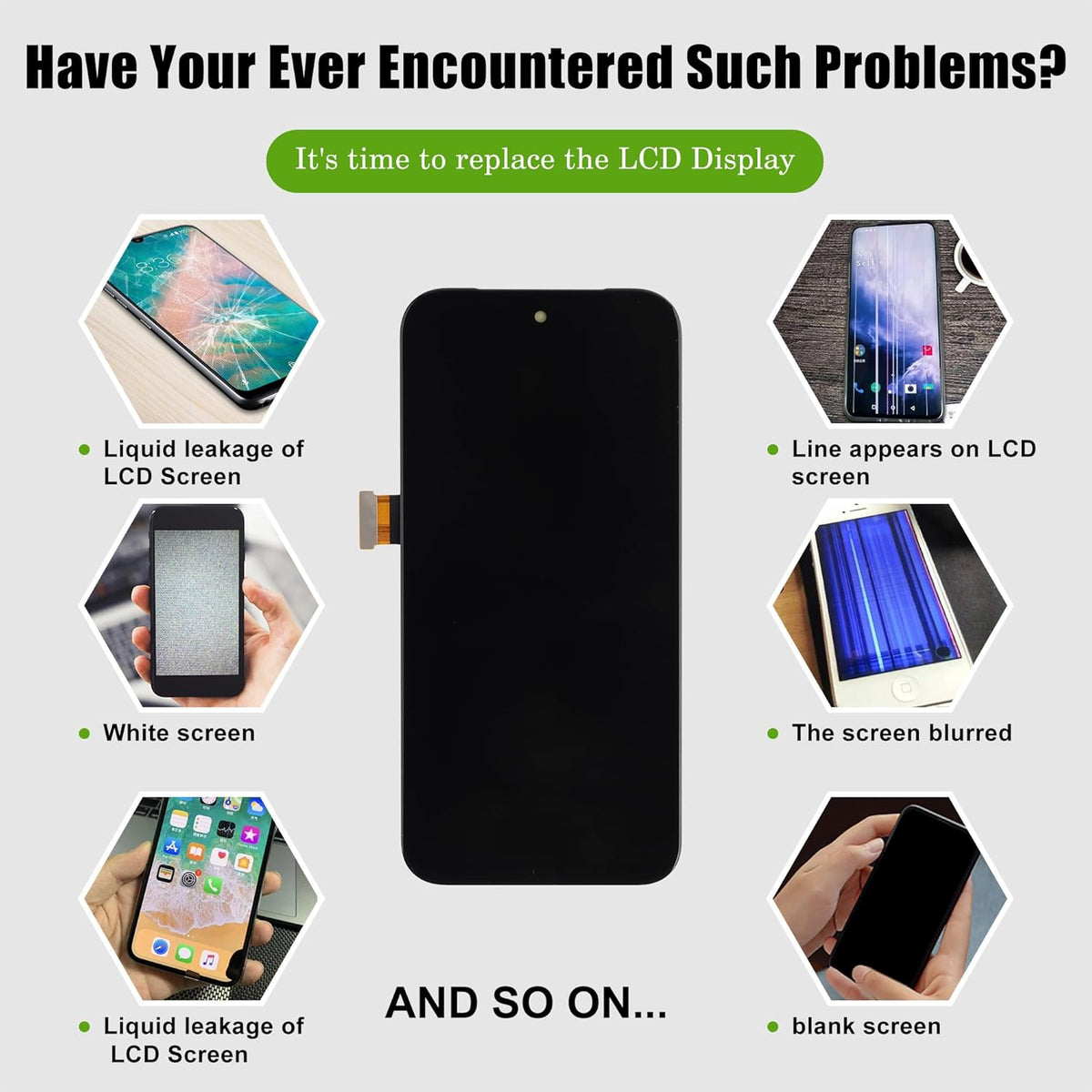 OLED Digitaal display vervanging compatibel met Pixel 8A (zwart met frame) LCD-display, touchscreen, digitizer, montage met reparatiegereedschap