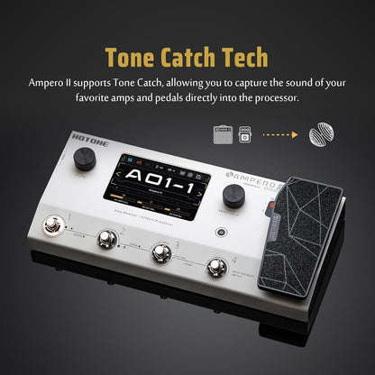 HOTONE Multi-Effect Pedaal Dual Effect Chain Gitaar Ampli Modellering Bass Simulatie IR Cabine Simulatie met FX E/S Loop Expressie Pedaal MIDI Audio Interface USB OTG Stereo Ampero II