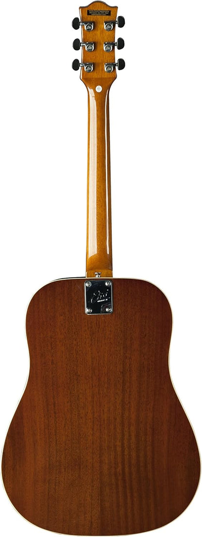 EKO Guitars Ranger VI VR Eq, elektrische akoestische gitaar, vintage Reissue serie, plafond van sparrenhout, kozijnen en bodem van mahonie, hals van mahonie, toets uit Zuid-Amerikaans roupana, kleur