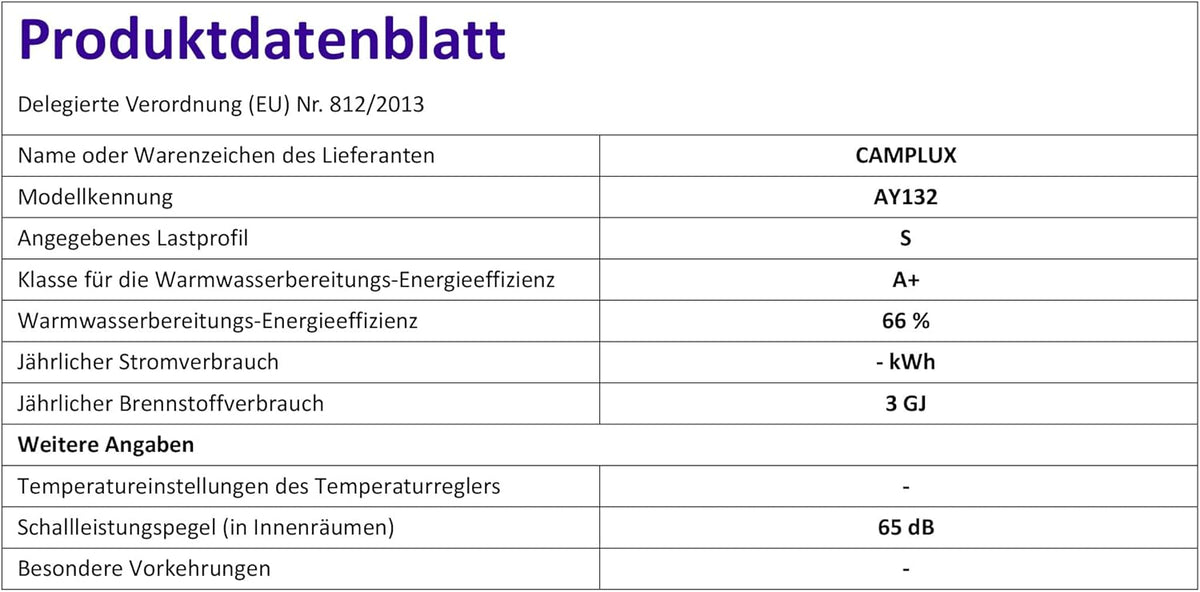 CAMPLUX 5 Liter Gas Boiler met Verstelbare Handgreep, Butaan (28-30mbar)/ Propaan (37 mbar), voor Buitendouche/Camping, AY132N
