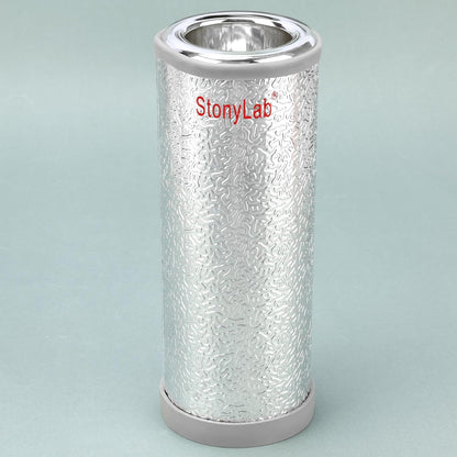 Dewar-Kolf – Dewarfles – Cryogene Kolf – Laboratoriumkolf – Vloeibare Stikstof Kolf – 350 Ml Cilindrisch – Dubbelwandig Borosilicaatglas Met Aluminium Basis
