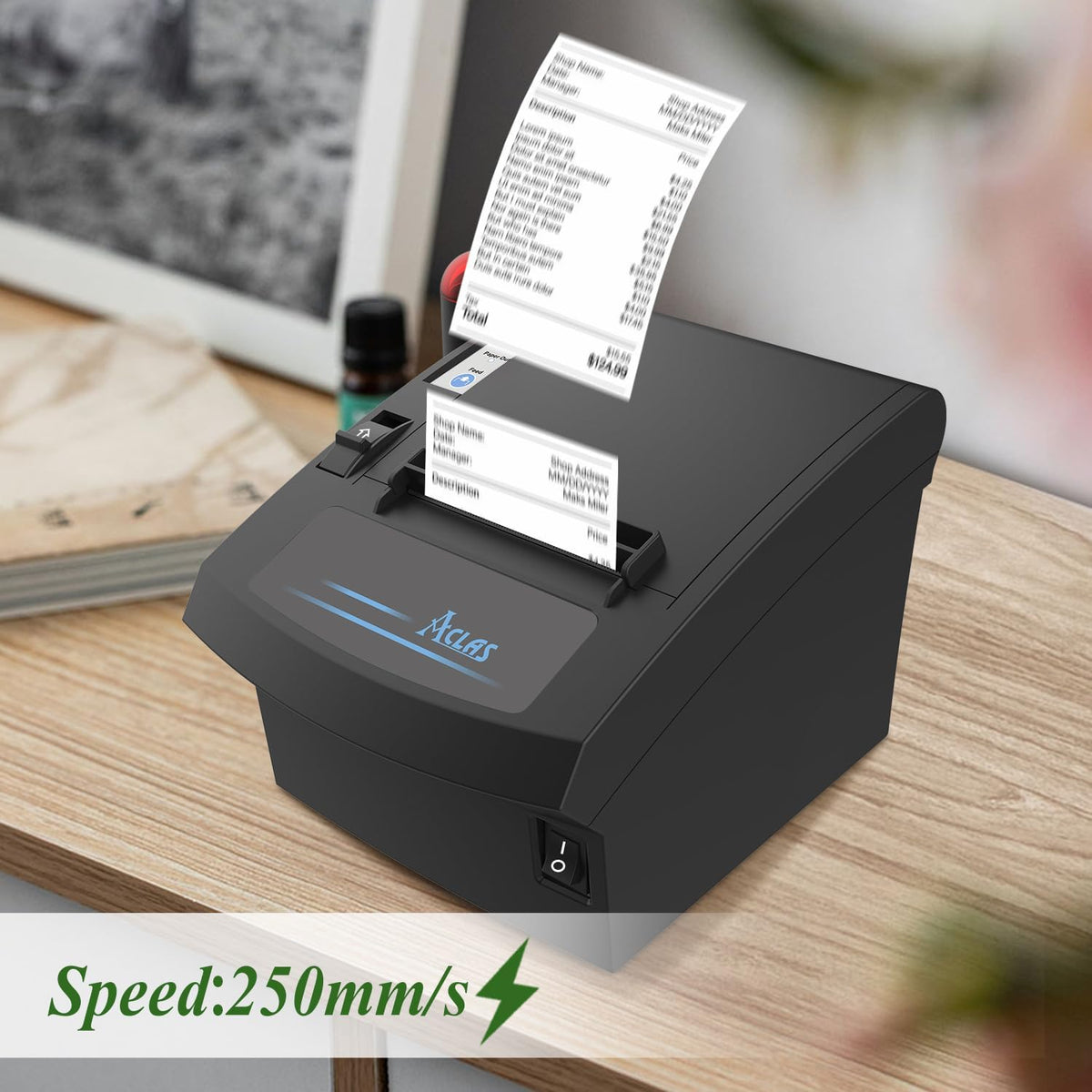 Bonprinter – Thermische Bonprinter – Kassabonprinter – Kassaprinter – Ticketprinter – 80 Mm – 250 Mm/S Met Automatische Snijder En Zoemer