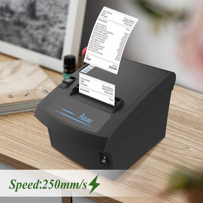 Bonprinter – Thermische Bonprinter – Kassabonprinter – Kassaprinter – Ticketprinter – 80 Mm – 250 Mm/S Met Automatische Snijder En Zoemer