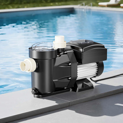 XPOtool zwembadpomp met variabele snelheid 750 W poolpomp 21.000 l/h circulatiepomp opvoerhoogte 17m
