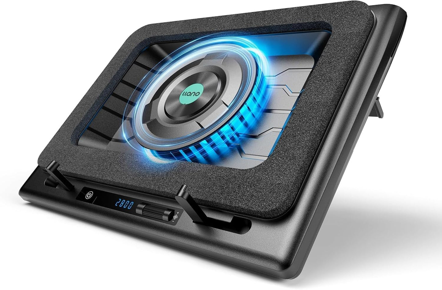 Laptop Cooling Pad – Laptop Koeler – Cooling Stand – Koelplaat – Laptop Ventilator – Krachtige 5,5 Inch Turbo Ventilator – Touchbediening Met LED Display