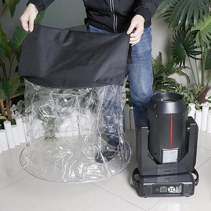 WECAN Professionele regenbescherming voor moving-heads, waterdichte en stofdichte accessoires voor podiumverlichting, transparante regenbescherming voor verticaal hangende podium moving-heads