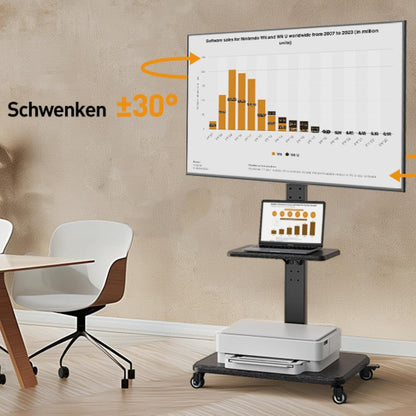TV-standaard met wielen voor 32-75" tv's