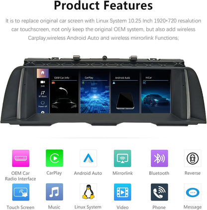 10,25 Inch Multimedia Speler – Autoradio – Touchscreen Navigatiesysteem – CarPlay Interface – Android Auto Module – Draadloze Connectiviteit – Dual Systeem – Geïntegreerde DSP Geluidsprocessor