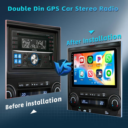 Inefala 8core 4+64GB Android 15 autoradio 2 Din ingebouwde Qualcomm Snapdragon-chip, draadloze CarPlay en Android Auto, 10" touchscreen radio met GPS, WiFi, Bluetooth RDS/FM, achteruitrijcamera en MIC