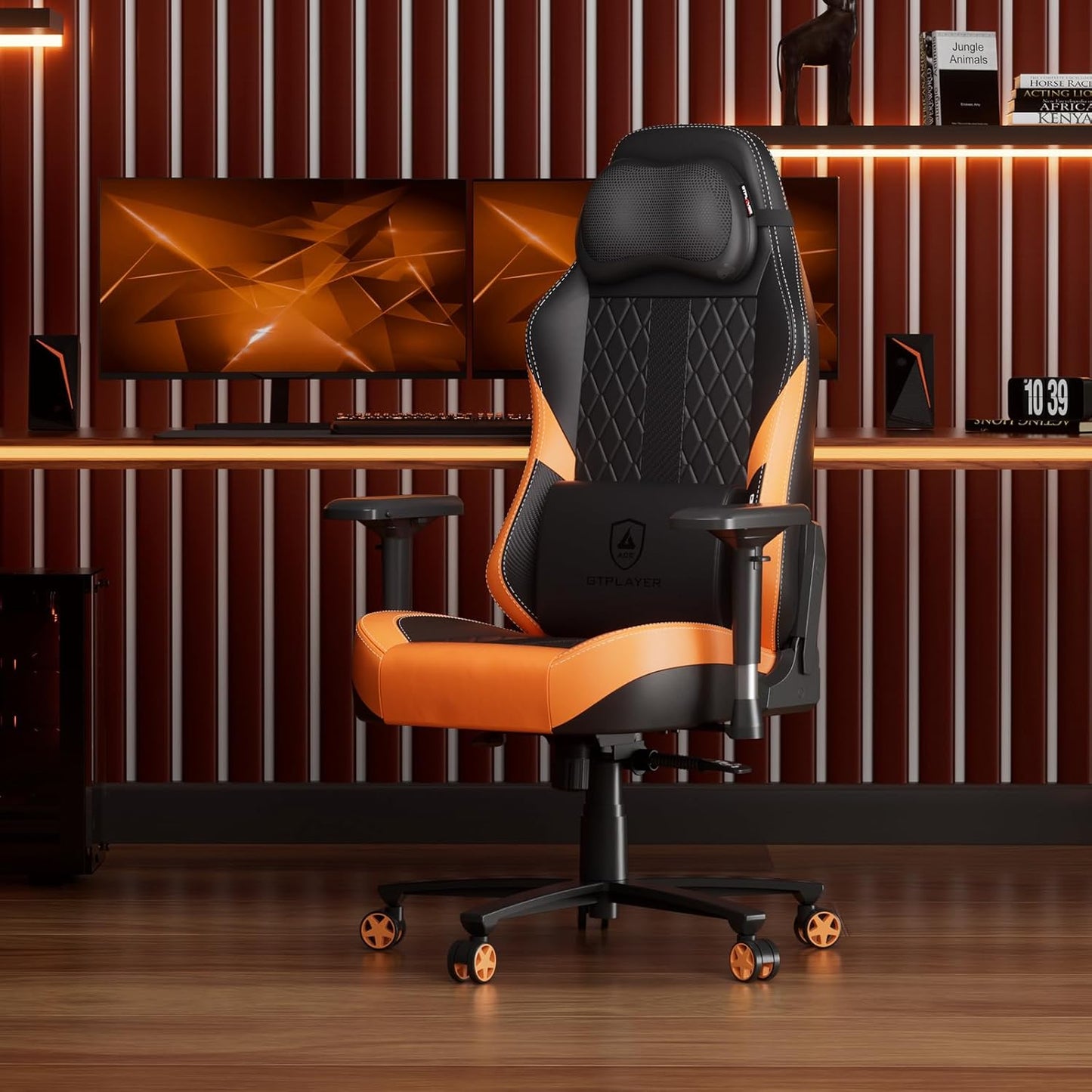 GTPLAYER Gaming Chair with Massage Gaming Chair with Pocket Spring Cushion and Footrest, Ergonomic Gaming Chair Office Chair with 4D Armrests, Computer Chair with Widened Backrest, Load Capacity up to - QUORE