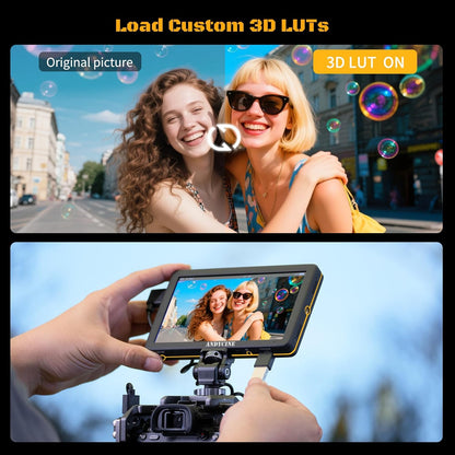 ANDYCINE T6 6 inch camera monitor aluminum shell 4K 60Hz HDMI HDR 1920x1080 all waveform, 3D lut with battery and carrying case - QUORE
