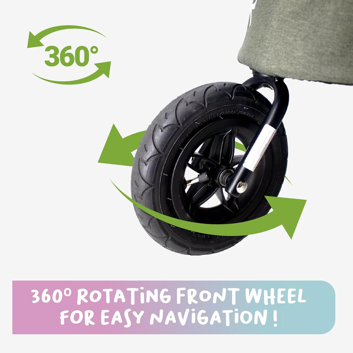 Breeze Black | Luxe hondenfietskar | groot formaat jogger | eenhandig opvouwbaar | luchtbanden | INCL regenhoes | bandenpomp | fietsadapter