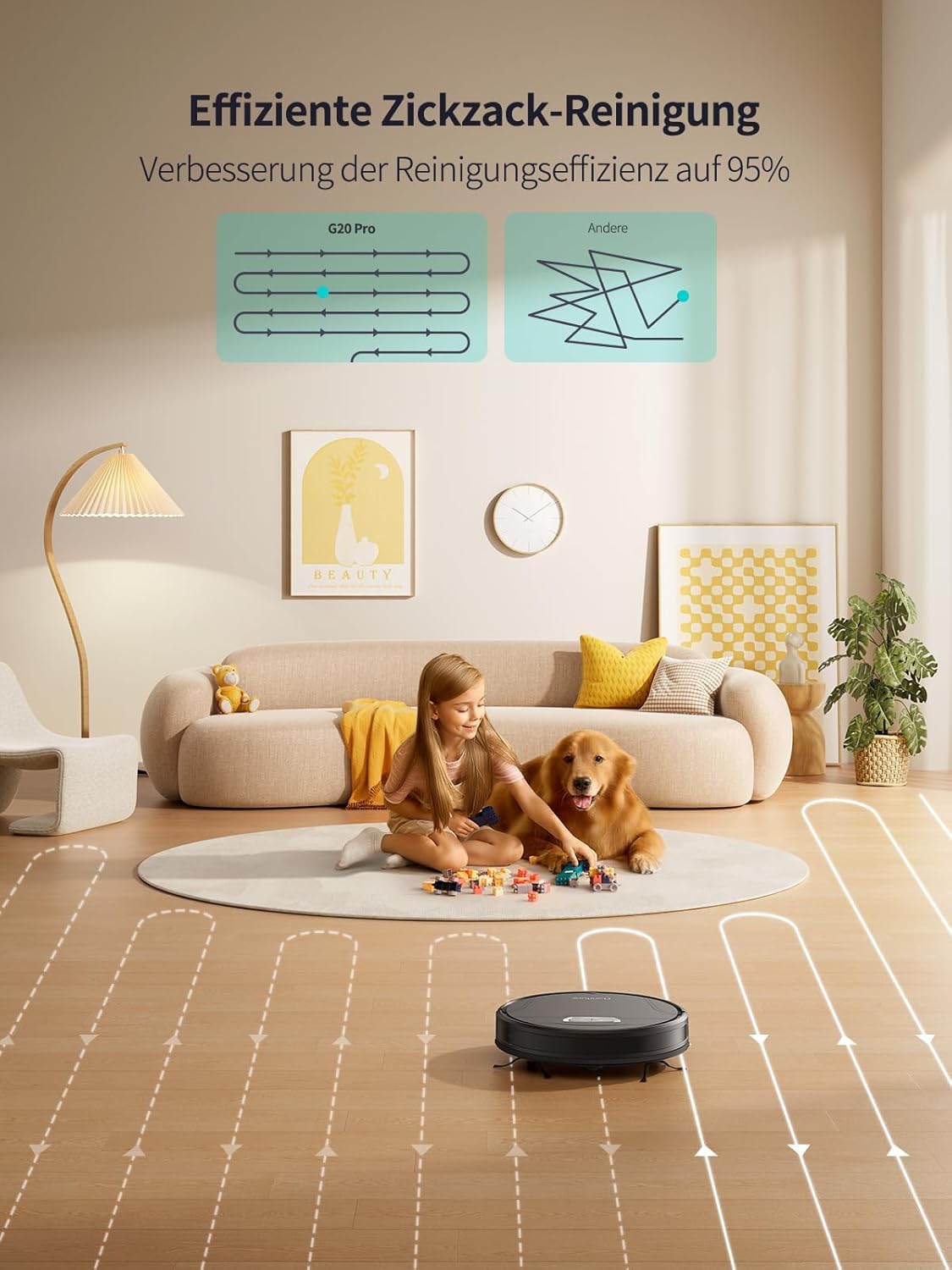 Robotstofzuiger – Stofzuigerrobot – Dweilrobot – Vaatrobot – Automatische Stofzuiger – 4500 Pa Zuigkracht – 180 Minuten Batterijduur