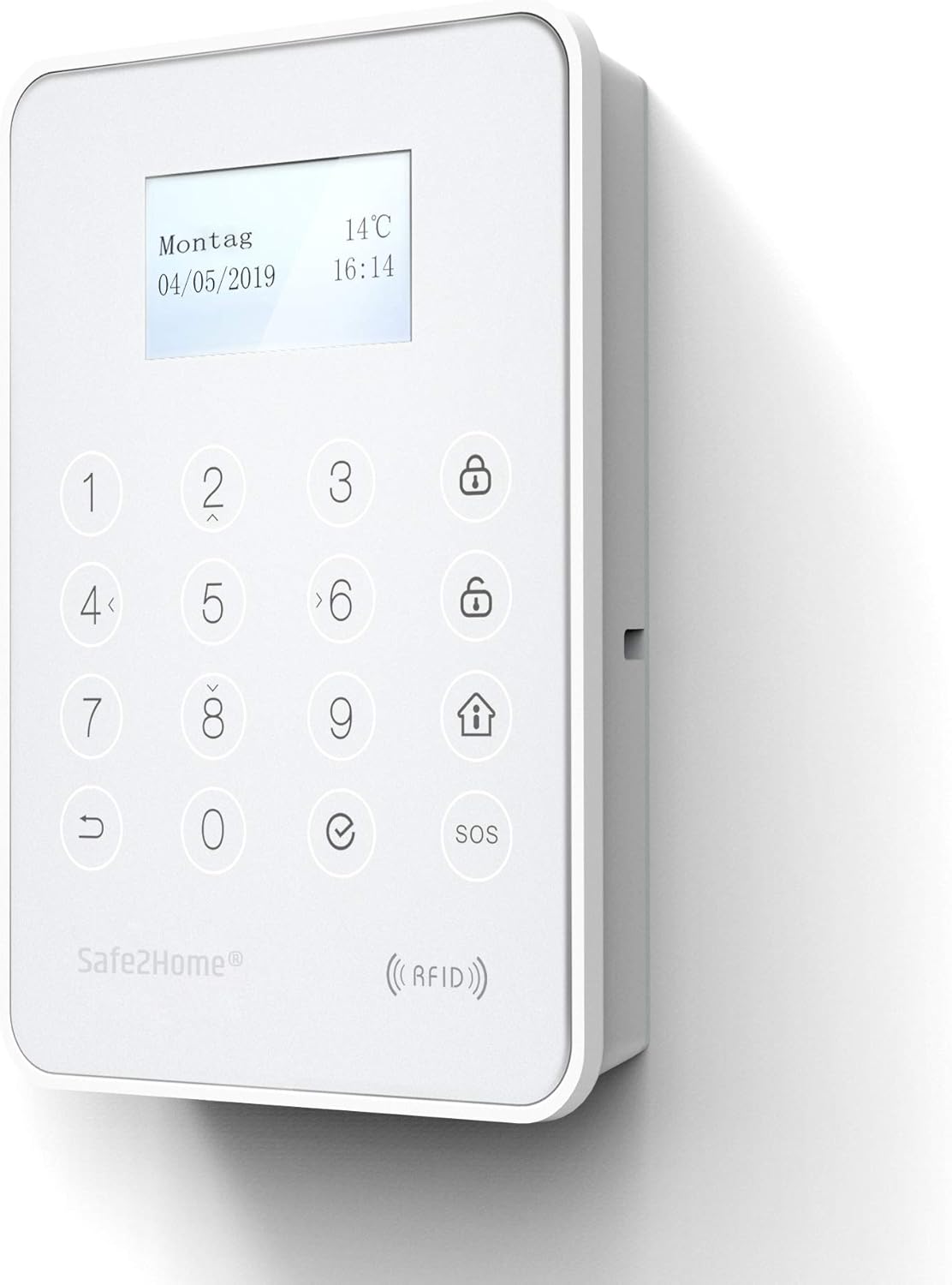 Safe2Home® Extern toetsenbord buiten SP310 + binnen voor draadloos alarmsysteem serie SP310 - bedieningspaneel met RFID-reader - toetsenbord voor alarmsysteem SP310
