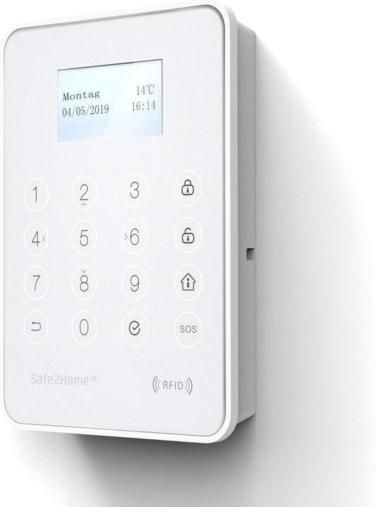 Safe2Home® Extern toetsenbord buiten SP310 + binnen voor draadloos alarmsysteem serie SP310 - bedieningspaneel met RFID-reader - toetsenbord voor alarmsysteem SP310