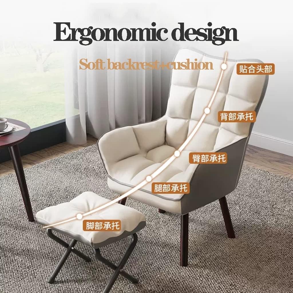Fauteuil – Armstoel – Lounge Chair – Relaxfauteuil – Zitzak – Met Poef – Ergonomische Hoge Rugleuning – Zijkant Opbergvak – Roze Velvet
