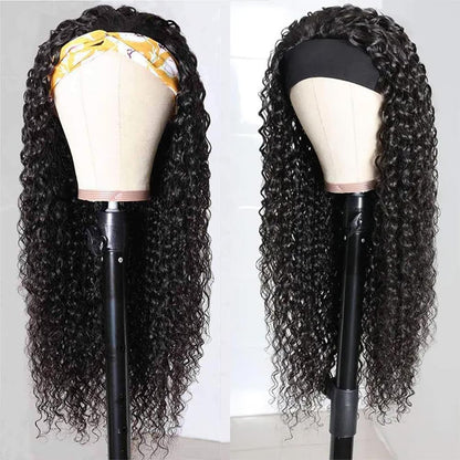 Hoofdbandpruik Van Menselijk Haar 61 Cm – Haarbandpruik – Pruik Van Echt Haar – Natuurlijke Hoofdbandpruik – Deep Wave Pruik – 150% Dichtheid – Lijmvrij Zonder Kant
