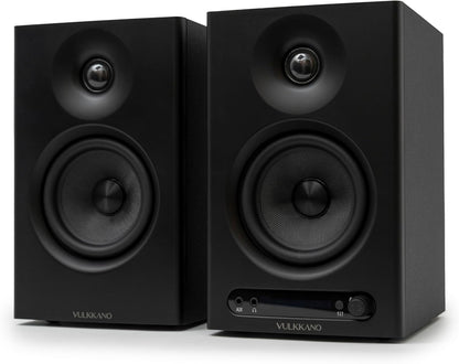 VULKKANO PRO4 Studio monitoren met 4 inch Woofer, Bluetooth, symmetrische TRS-ingang, RCA, hoofdtelefoonuitgang, AUX, optisch, EQ-instellingen, luidspreker voor monitor