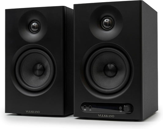 VULKKANO PRO4 Studio monitoren met 4 inch Woofer, Bluetooth, symmetrische TRS-ingang, RCA, hoofdtelefoonuitgang, AUX, optisch, EQ-instellingen, luidspreker voor monitor