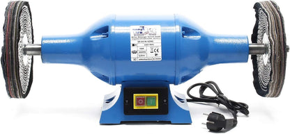 Wiltec polijstmachine 750W met twee polijstschijven Ø 200mm, 2950 rpm dubbele slijpmachine met robuuste behuizing