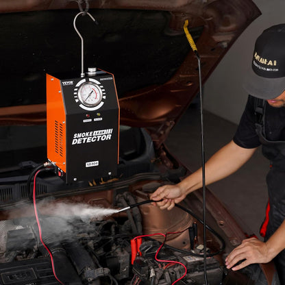 Rookmelder Auto – Rooklekdetector – Lekzoeker – Rookmachine – Vacuüm Tester – Ingebouwde Luchtpomp 8 L/min – Digitale Drukmeter 19-23 PSI