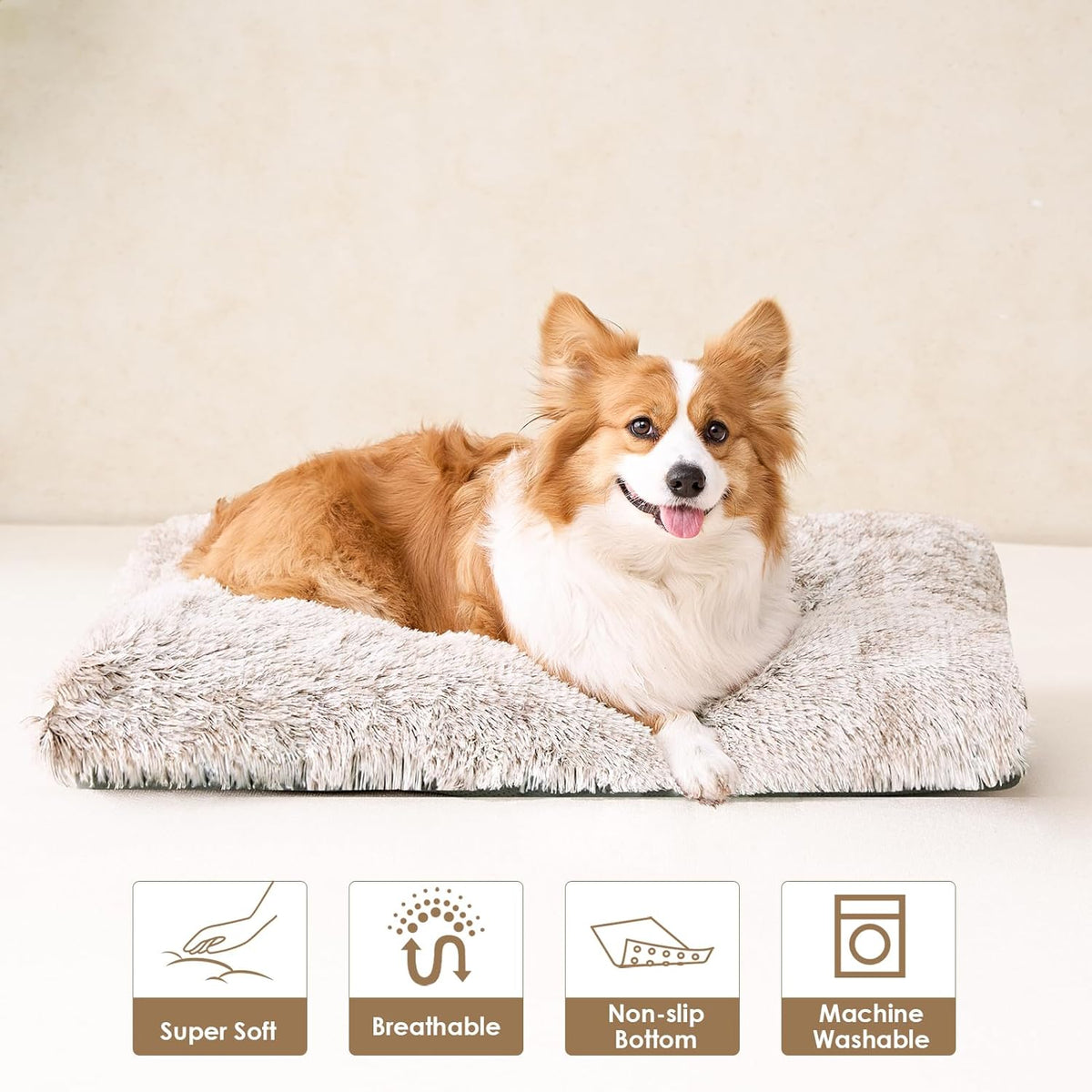 Hondenkussen Grote Hond – Hondenmat – Hondenbed – Dierenkussen – Huisdierkussen – Zacht Pluche – Antislip En Machinewasbaar – 120x90x10 cm