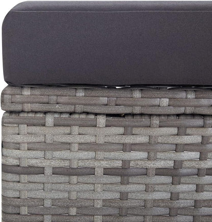 vidaXL 2-piece lounge set with cushions poly rattan grey - QUORE