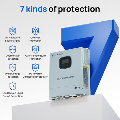 ECO-WORTHY 48 V 3000 W hybrid inverter for independent from the grid - QUORE