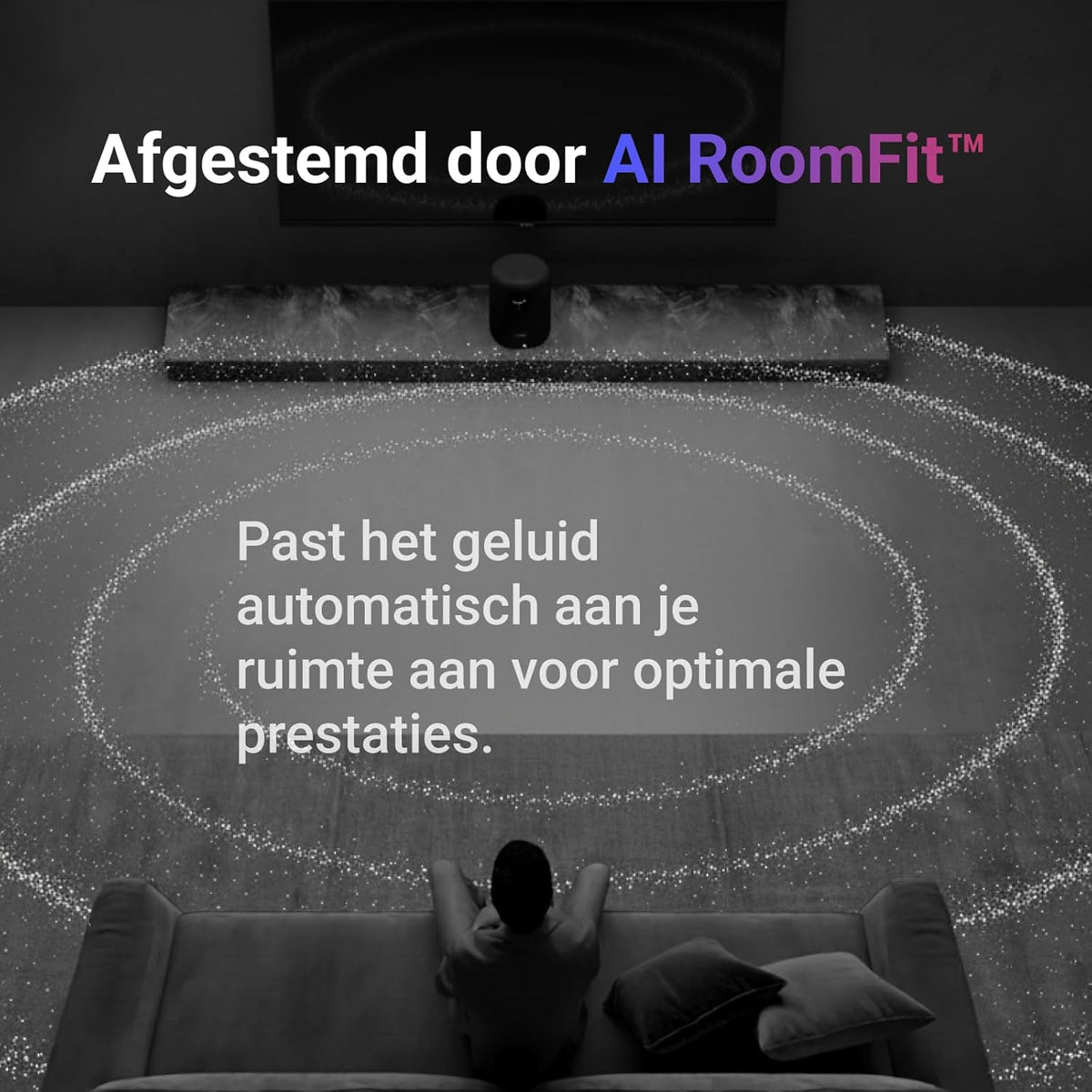 WiiM Sound slimme speaker met 1,8″ touchscreen, Hi-Res 24-bit/192 kHz, AI RoomFit™, 100 W piek, Wi-Fi 6E/Bluetooth 5.3, multiroom & stereoparing, afstandsbediening inbegrepen
