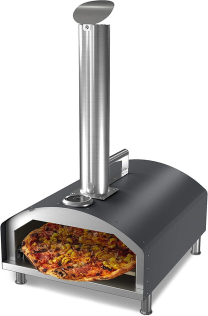 ACTIVA Pellet Pizzasoven, pelletkachel, grill, grilloven voor het bakken van pizza, houtskool pizzagrill
