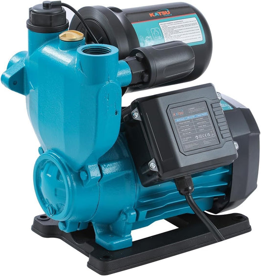 KATSU 600W waterboosterpomp, automatische drukregeling, zelfaanzuigend Geschikt voor waterkranen in huis en tuin 151437