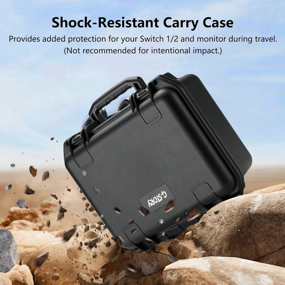 G-STORY Portable Monitor Case for Switch 2, 4K & 60Hz or 1080p and 120Hz, Portable Gaming Monitor, IPS Screen, HDMI, Shockproof, Travel Carrying Case, Play Mode, Travel Monitor (Not Included) - QUORE