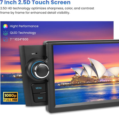 Autoradio – 2-DIN Autoradio – Android Autoradio – Touchscreen Autoradio – Multimediasysteem – 9 Inch HD-Touchscreen – Draadloos CarPlay & Android Auto