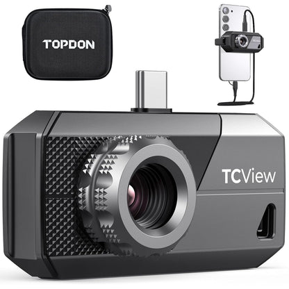 TOPDON TS001 Warmtebeeldcamera Android, 9 mm instelbare lens, observatiebereik 0,1 tot 500 m, 512 x 384 IR-resolutie, handmatig scherpstellen voor printplaten, ongedierteinspectie, outdoor, jacht