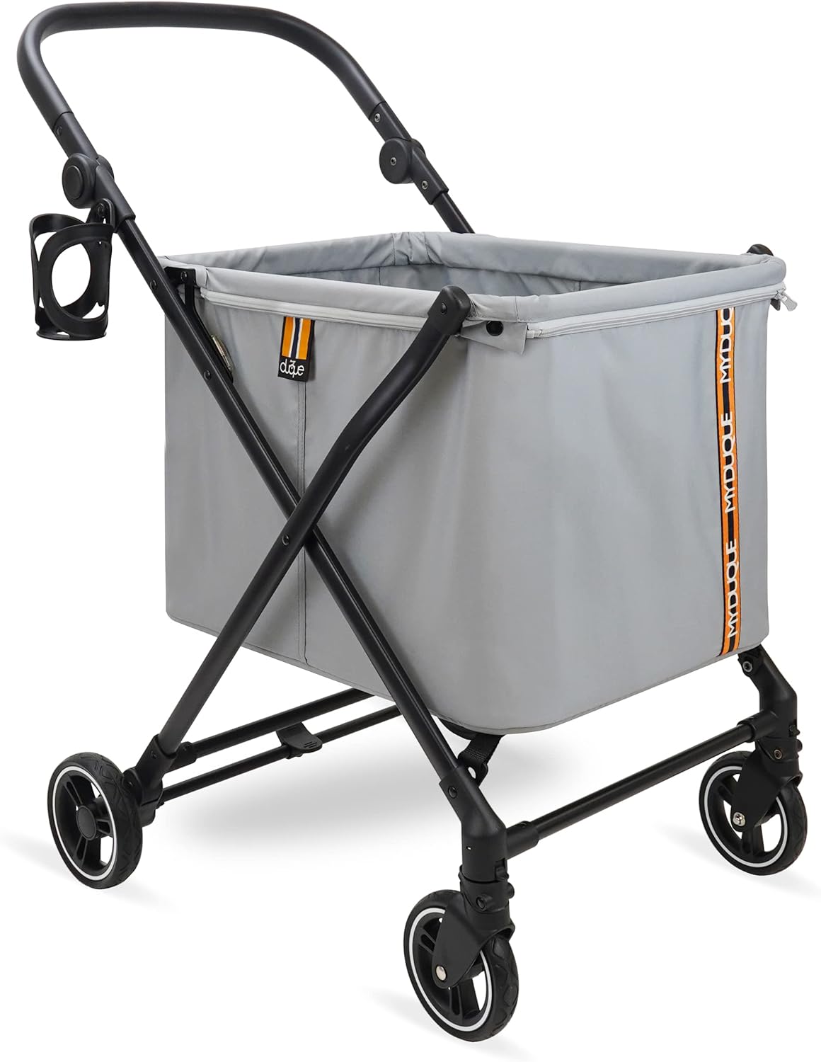 Boodschappentrolley Grijs – Winkelwagen – Winkelwagentje – Boodschappenwagen – Boodschappenkar – Tot 25 Kg Draagvermogen – 4 Draaibare Wielen