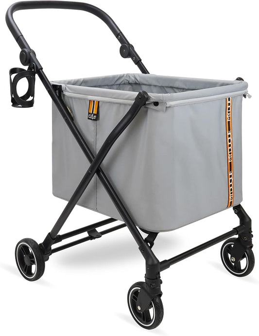 Boodschappentrolley Grijs – Winkelwagen – Winkelwagentje – Boodschappenwagen – Boodschappenkar – Tot 25 Kg Draagvermogen – 4 Draaibare Wielen