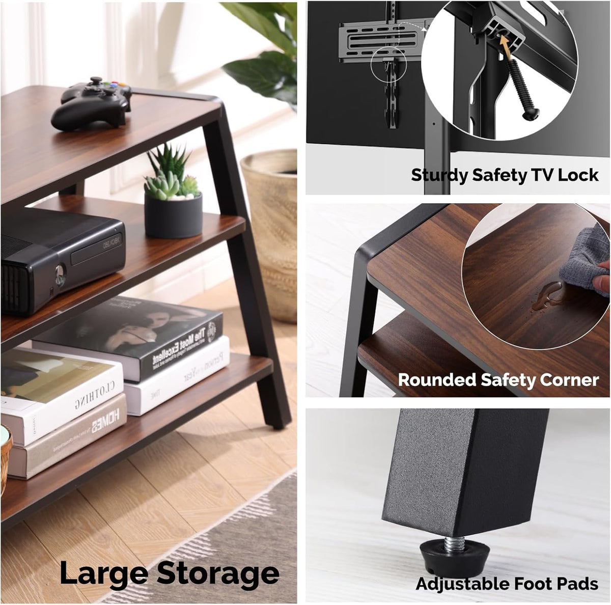 TV-Vloerstandaard – TV Standaard – TV Meubel – TV Kast – TV Beugel – Geschikt Voor 37-70 Inch Tv’s – Max VESA 600x400 Mm