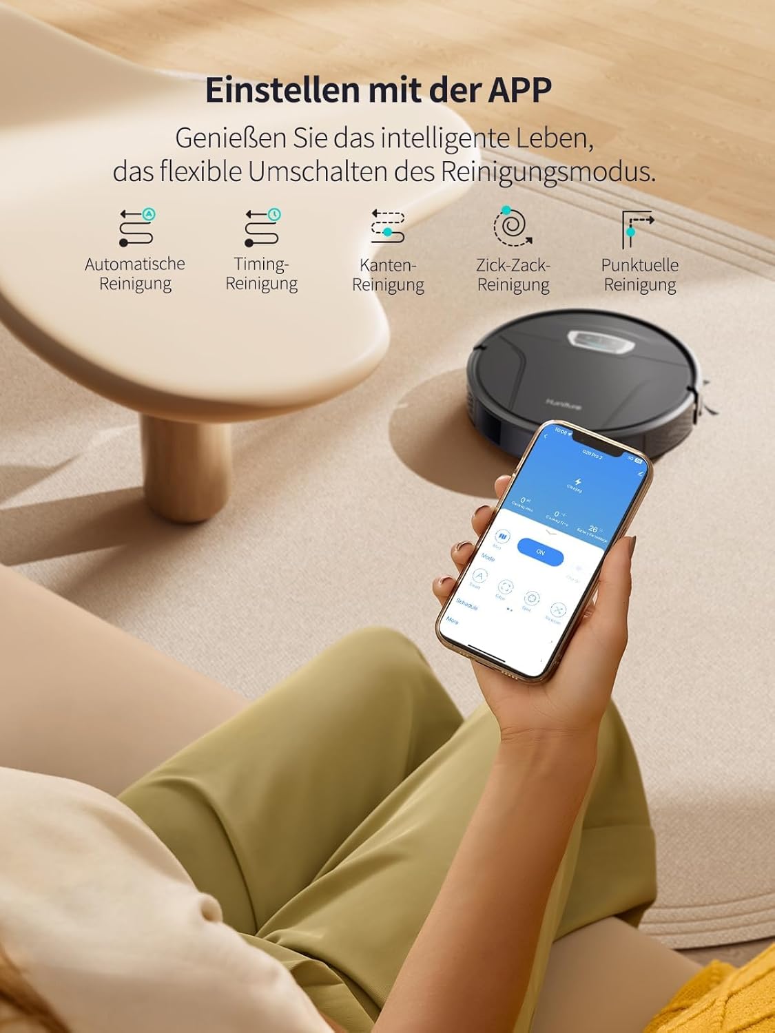 Robotstofzuiger – Stofzuigerrobot – Dweilrobot – Vaatrobot – Automatische Stofzuiger – 4500 Pa Zuigkracht – 180 Minuten Batterijduur