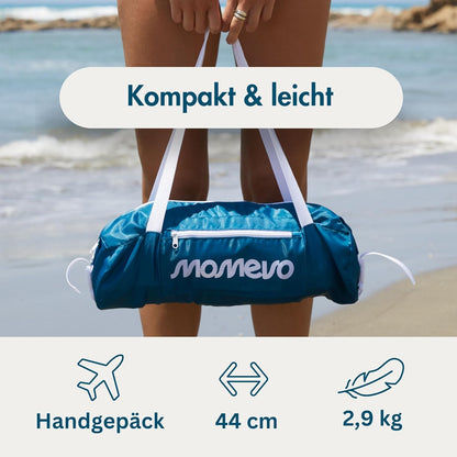 Sunsail Big Family Strandtent - Zonnezeil Strand met gecertificeerde UV bescherming UPF50+ (Tot 6 personen, Petrolblauw)