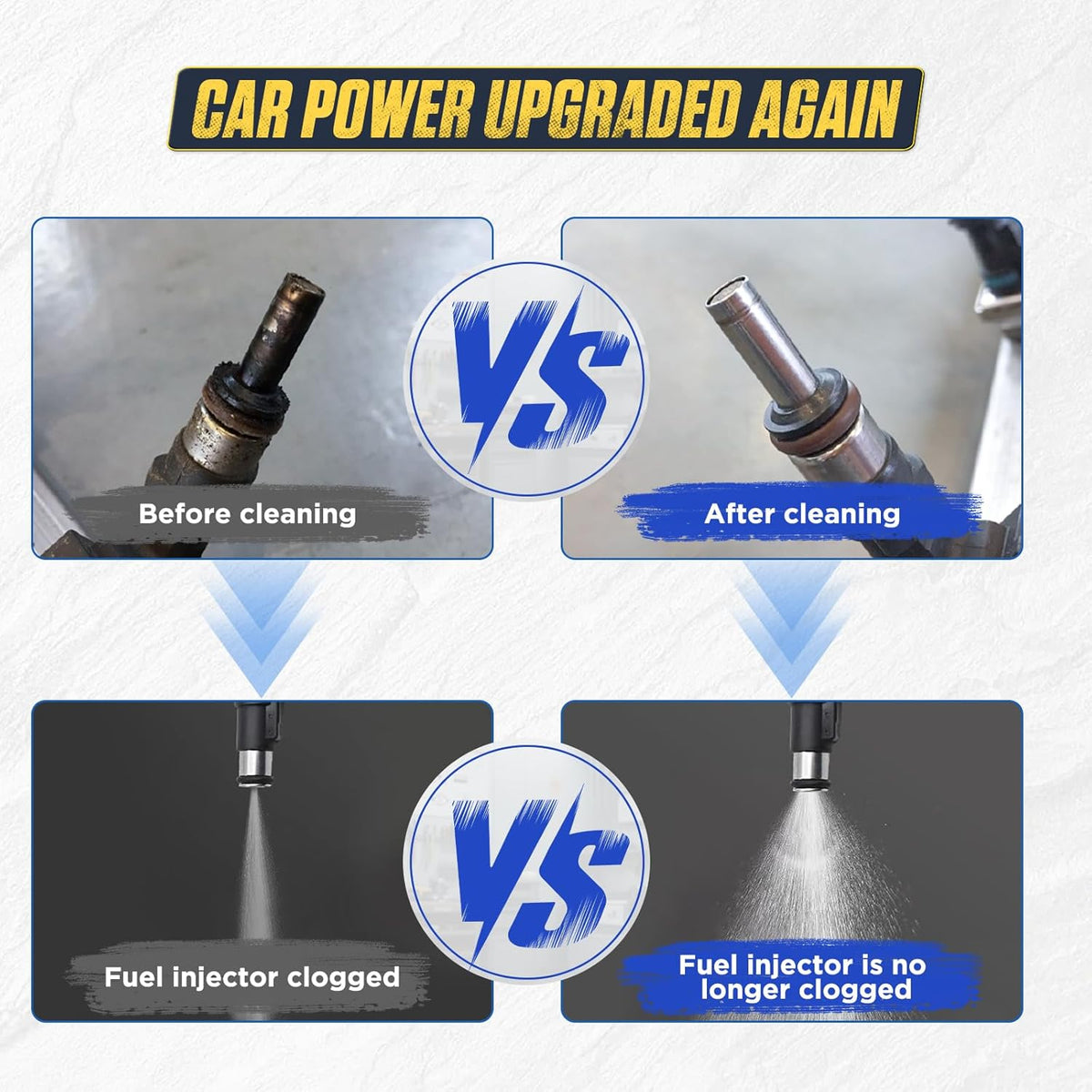 Injectiereiniger – Injector Cleaner – Brandstofsysteem Reiniger – Injector Tester – Ultrasone Reiniger – 4 Cilinders – Effectieve Koolstofverwijdering – Real-time Functietest