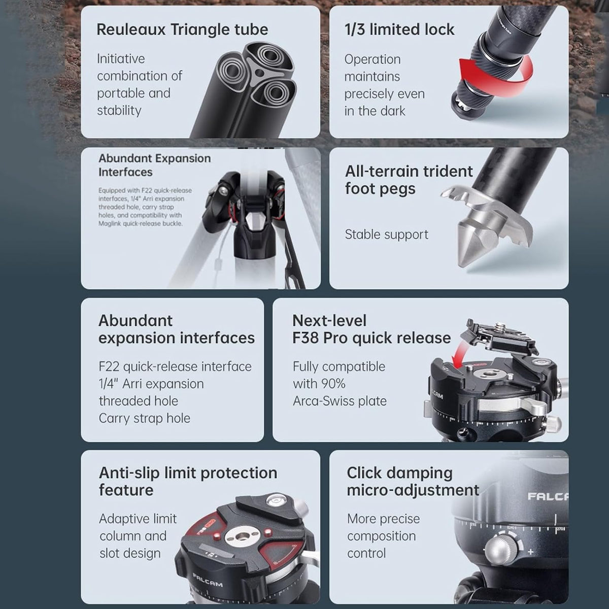 Reisstatief – Statief – Kamerastatief – Fotostatief – Driepoot – Carbonvezel en Aluminiumlegering – Verwijderbare Middelste Kolom Voor Lage Hoeken