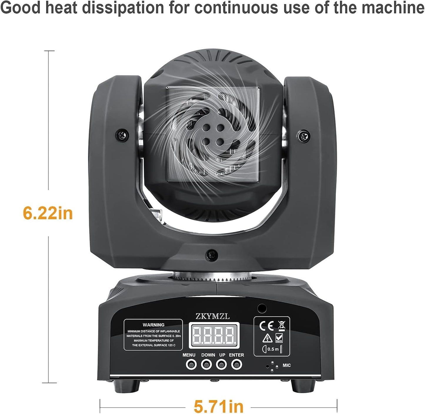 DJ Podiumverlichting – Disco Verlichting – Feestverlichting – LED Lichtshow – Showverlichting – 60W Vermogen – 8 Kleuren Met DMX512 & Geluidsbesturing