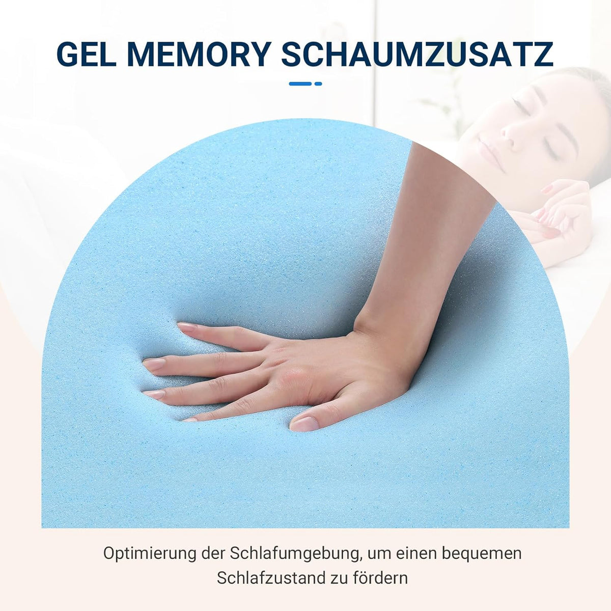 Schuimmatras – Traagschuimmatras – Gelmatras – Koudschuimmatras – Slaapmatras – 180 x 200 cm – 2,5 cm Gelgeheugenschuim Toplaag