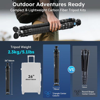 SIRUI Rapid System SVS60 One-Step Hoogte Aanpassing Video Tripod