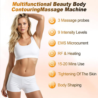 3-In-1 Anti-Cellulitis Massageapparaat – Cavitatie Apparaat – Radiofrequentie Apparaat – Afslankapparaat – Lymfedrainage Apparaat – 40K Cavitatie – 9 Intensiteitsniveaus