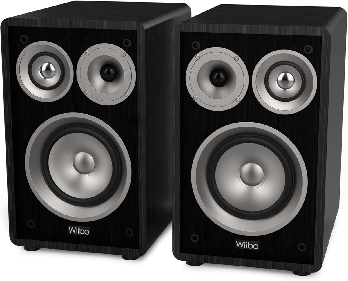 HiFi Luidsprekerset – Luidspreker – Speaker – Studioluidspreker – Studiomonitor – Zwart – 3-Weg Ontwerp – 100 W per Luidspreker