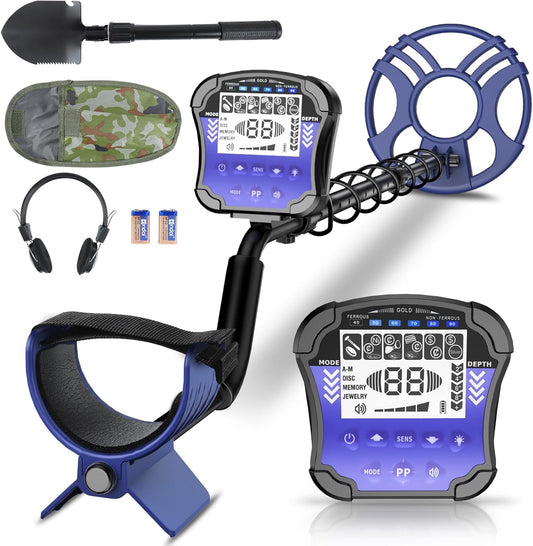 Metaaldetector – Gouddetector – Metaalzoeker – Schatzoeker – Zoekapparaat – Voor Volwassenen – Waterdichte 28 Cm Zoekspoel – LCD-Display Met Achtergrondverlichting En 5 Modi