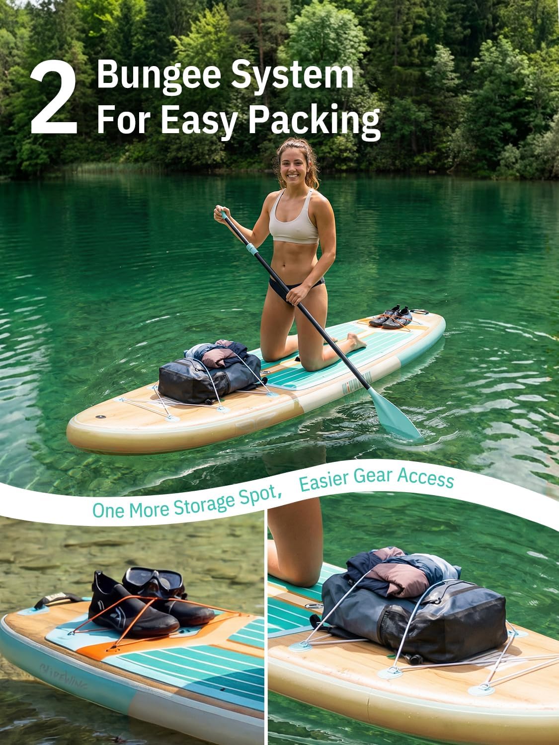 <font dir="auto" style="vertical-align: inherit;"><font dir="auto" style="vertical-align: inherit;">        Niphean Inflatable Paddleboard (extra large), SUP for 2+1 persons/family, stand-up paddleboard with (Beginner-friendly) balance wing, waterproof ph