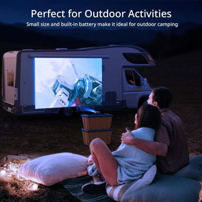 YOTON Y200 Mini DLP Projector, Mobile, Silent, Home Theater, Portable, 1080P Support, 150ANSI, Built-in Battery, High Capacity, Compatible with HDMI/Chromecast/PS5/TV Stick/Switch/Tablet